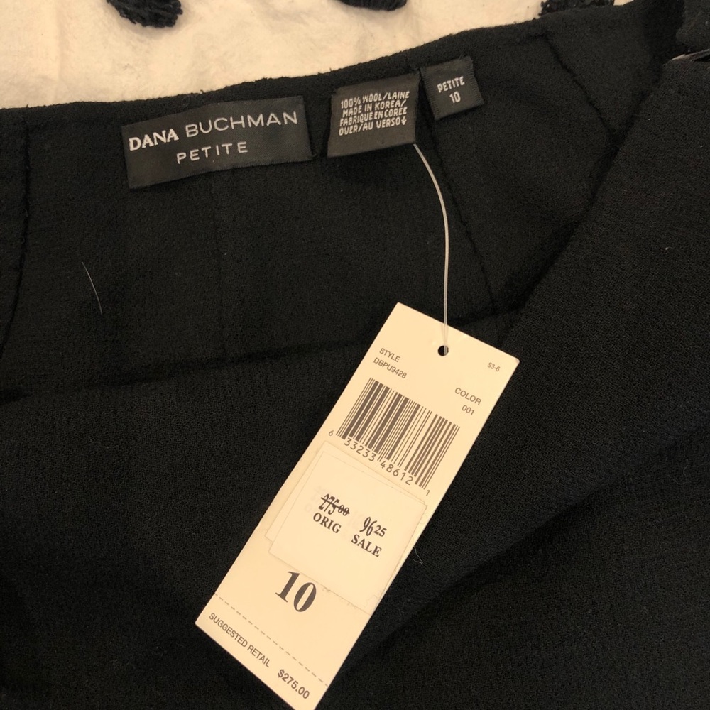 NWT Dana Buchman petite black pencil skirt size 10